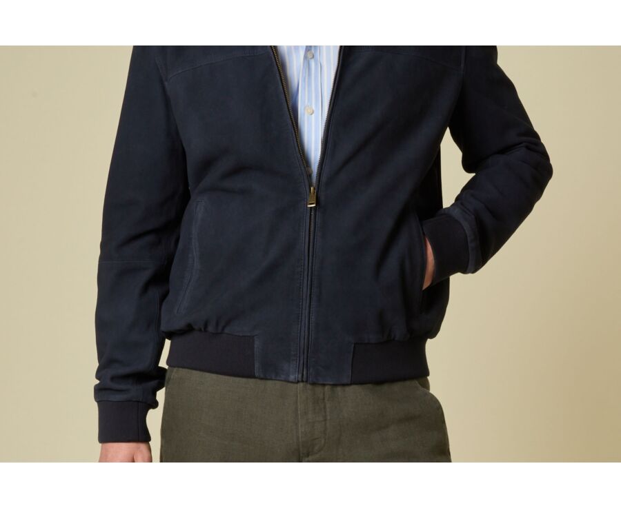 Navy suede jacket  - SEAVER