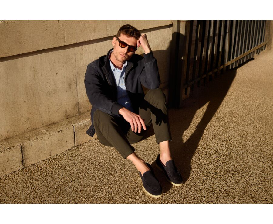 Navy suede jacket  - SEAVER
