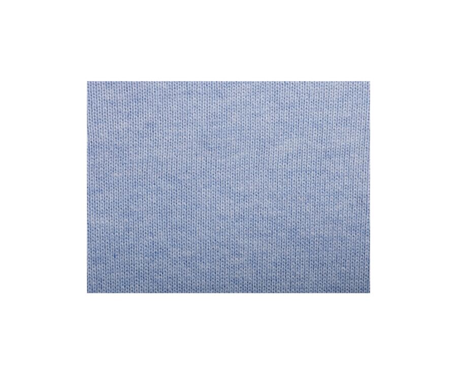 Men’s Dress Knit Pullover Light Blue Melange - Polo Collar - BRAIDEN ML