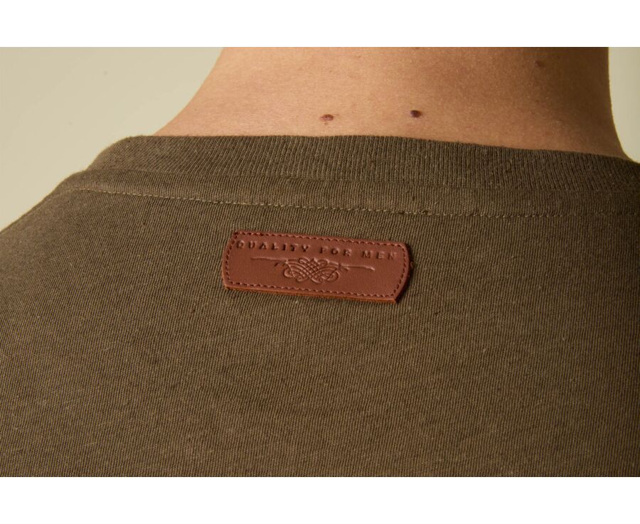Men's T-Shirt Cotton/Linen - Olive - ENIAS