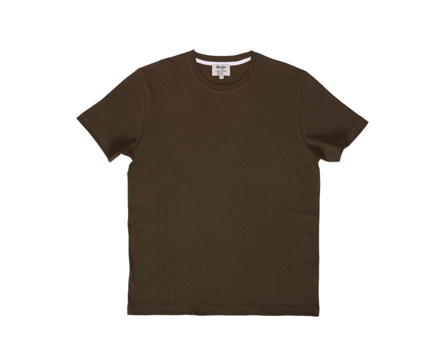 Men's T-Shirt Cotton/Linen - Olive - ENIAS
