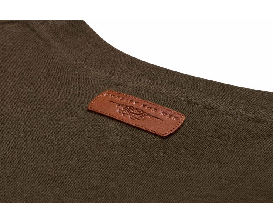 Men's T-Shirt Cotton/Linen - Olive - ENIAS