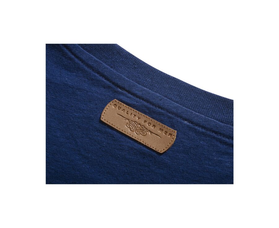 Men's T-Shirt Cotton/Linen - Indigo - ENIAS