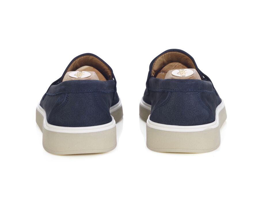Navy Nubuck Men's loafers - BOKEELA