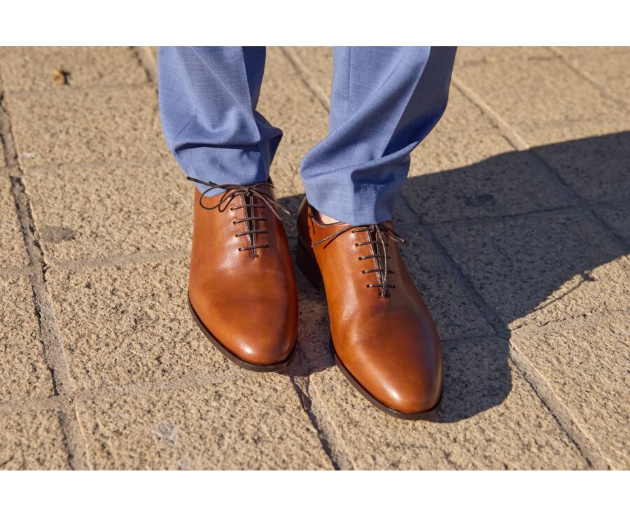 Men’s Gold Patina Oxford Shoes - CORSTON