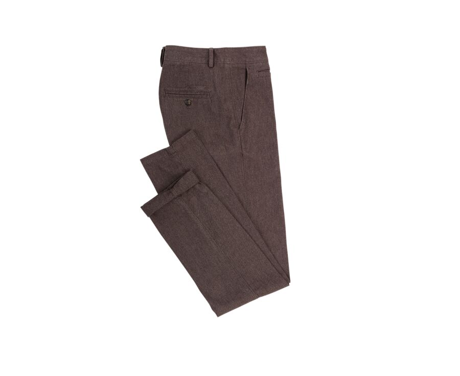 Men's Chino Trousers – Heather Chocolate - NEIL