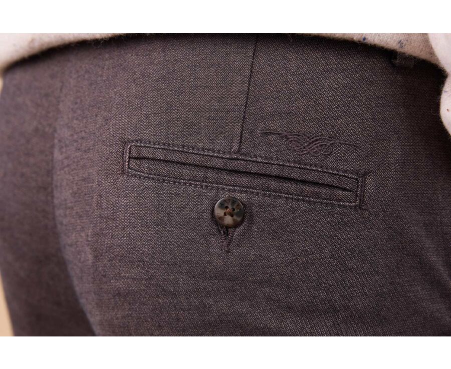 Men's Chino – Chocolate Herringbone - JORDEN