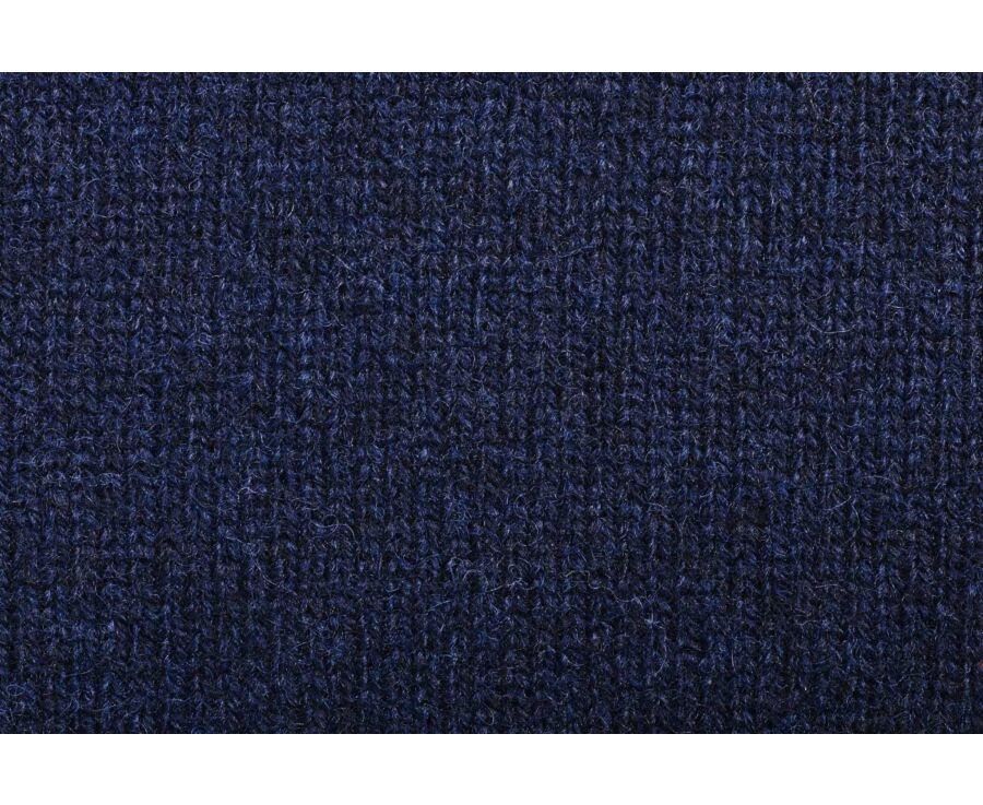 Mottled  Hazelnut and Navy half-zip wool jumper - KEYDEN II