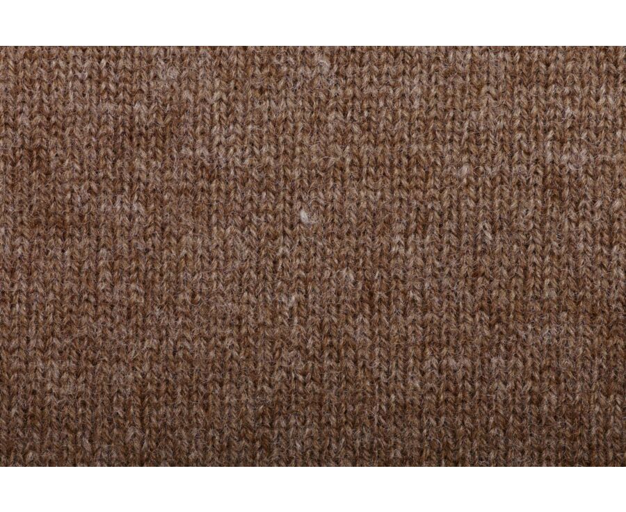 Hazelnut and Heather Grey half-zip wool jumper - KEYDEN II