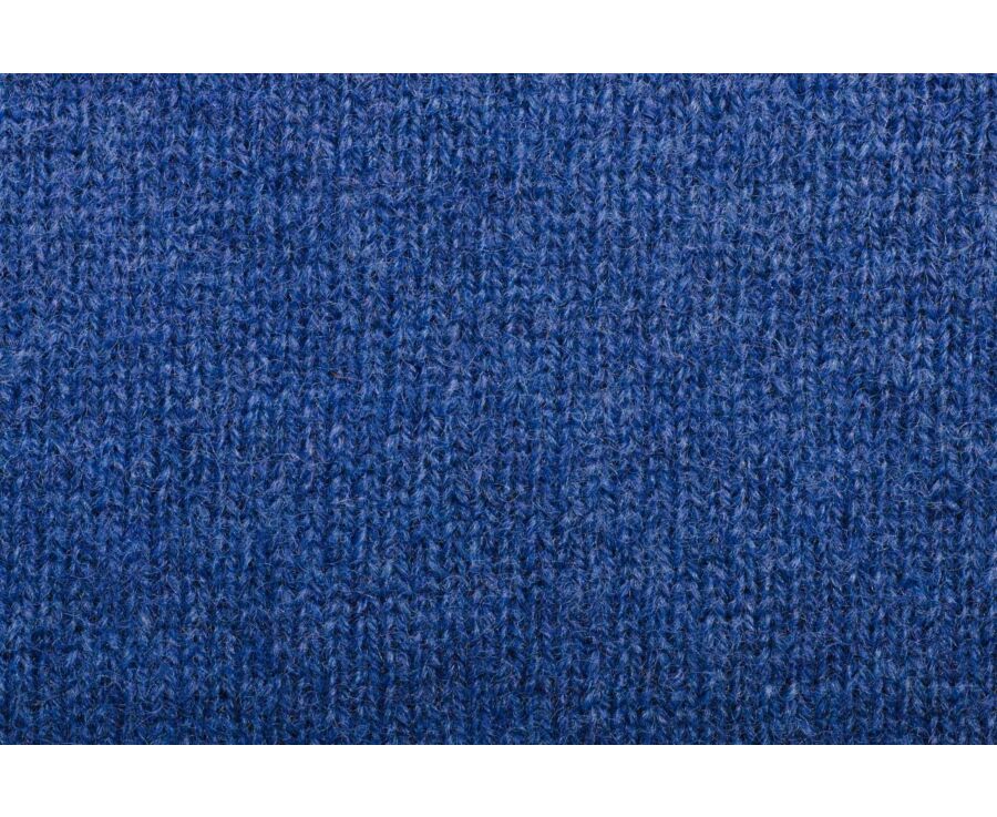 Heather Denim Blue and Light Beige  half-zip wool jumper - KEYDEN II