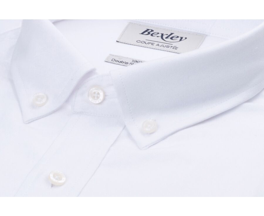 Oxford Shirt for Men – White, American collar - BRADFORD III