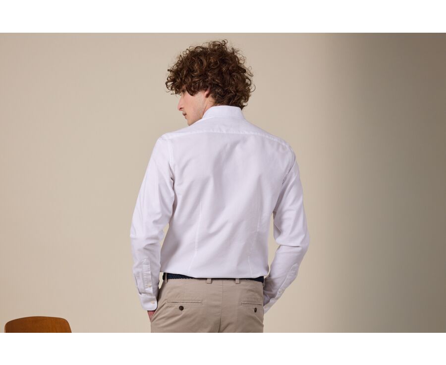 Oxford Shirt for Men – White, American collar - BRADFORD III