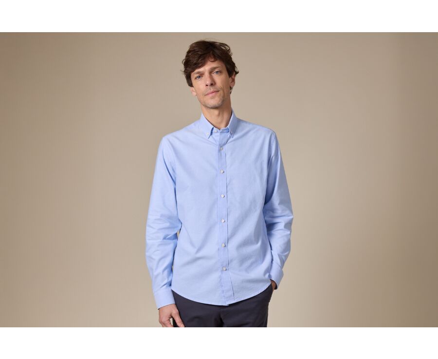 Oxford Shirt for Men – Blue Sky, American collar - BRADFORD III