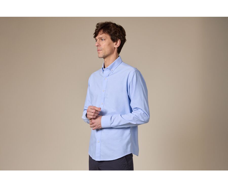 Oxford Shirt for Men – Blue Sky, American collar - BRADFORD III