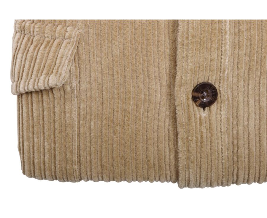Beige - Corduroy over shirt - VICTORIUS