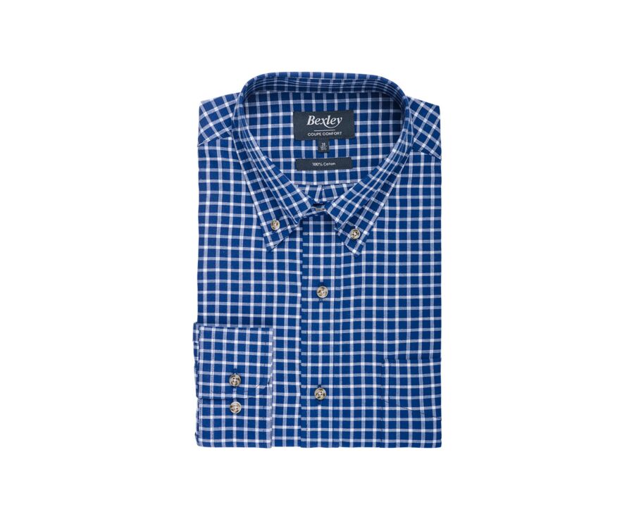 Flannel shirt - Blue & White Checks - JAYDON