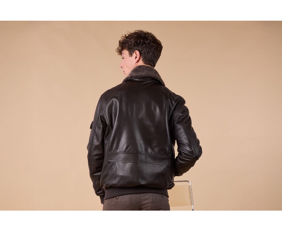 Men’s chocolate aviator jacket - TYLER II