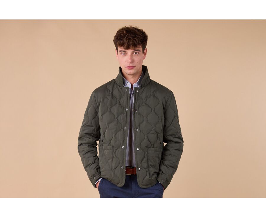 Dark Green Quilted Blazer for men - NORSTEN