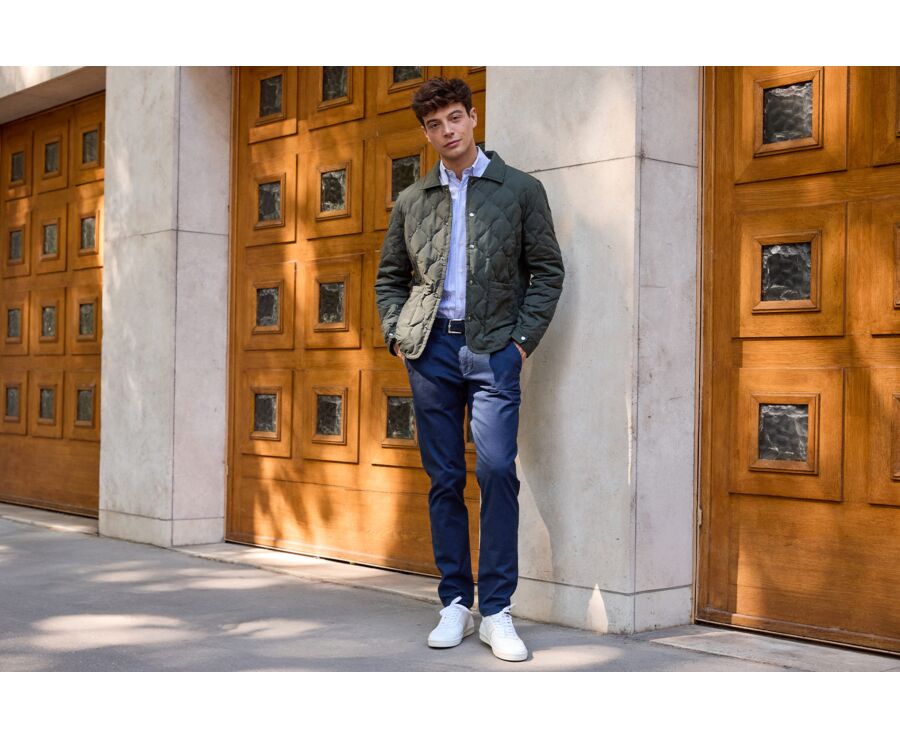 Dark Green Quilted Blazer for men - NORSTEN