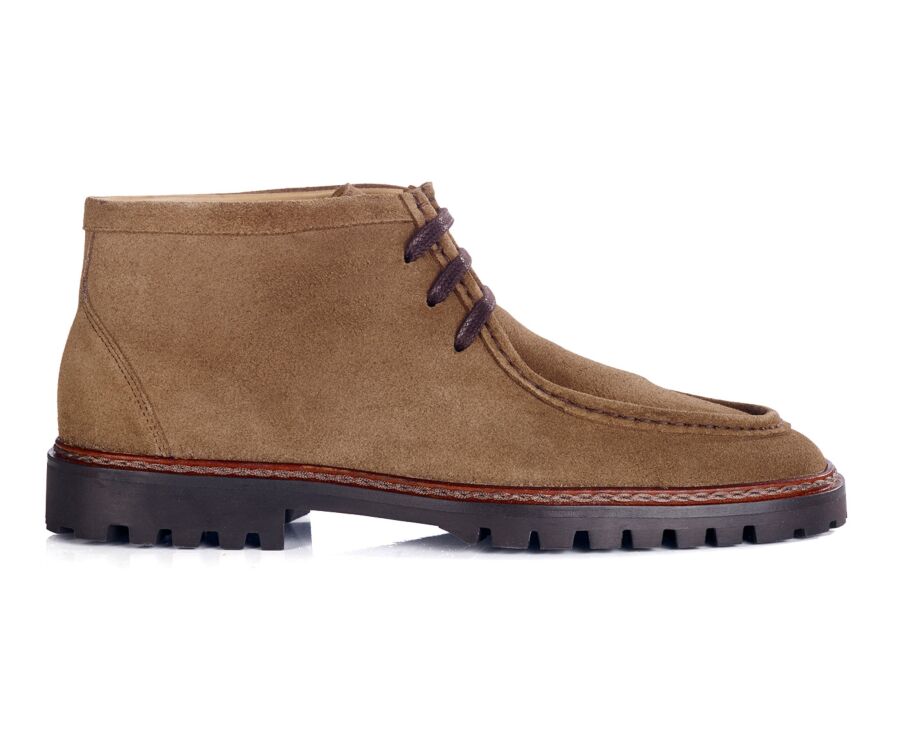 Men’s  Derby Boots – Havana Suede - COLNEY HIGH GOMME