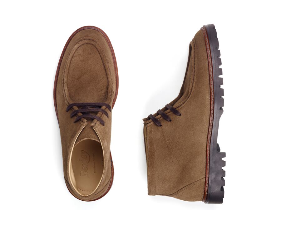 Men’s  Derby Boots – Havana Suede - COLNEY HIGH GOMME