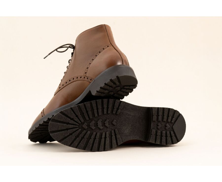 Men’s ankle boots – Patinated Cognac - HEYBRIDGE GOMME