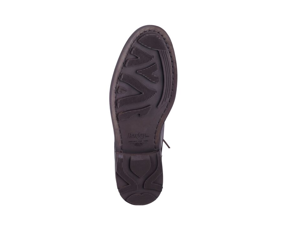 Chocolate Derby Boots - Rubber outsole - HUDSON HIGH GOMME COUNTRY