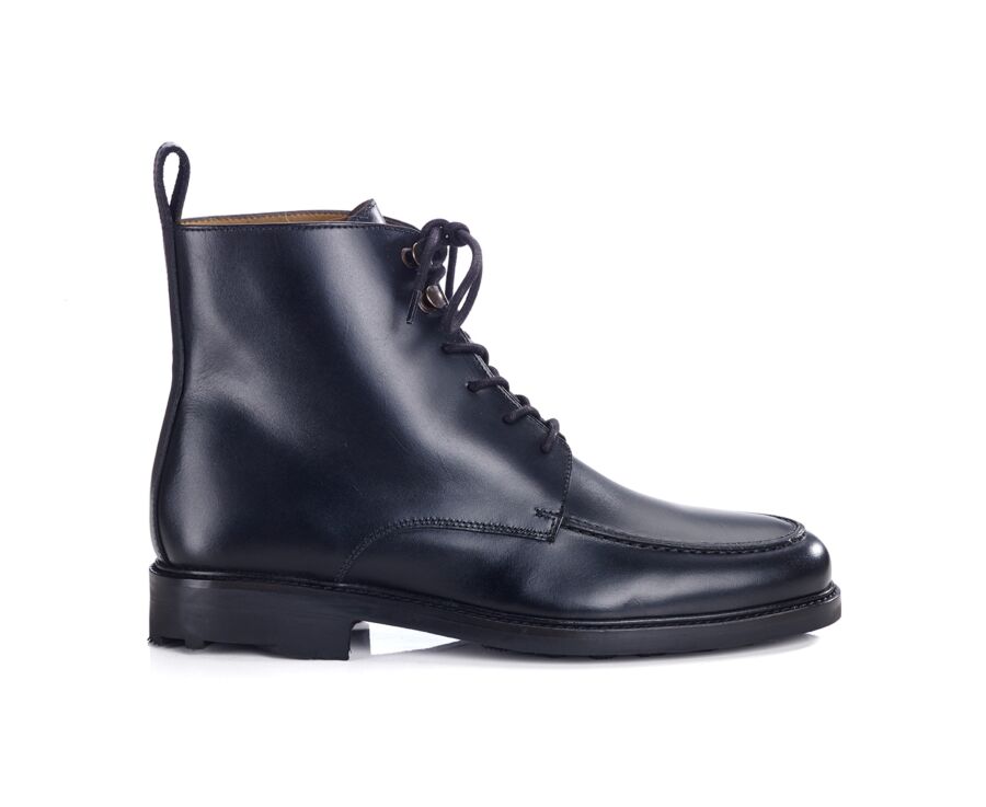 Black Derby Boots - Rubber outsole - HUDSON HIGH GOMME COUNTRY