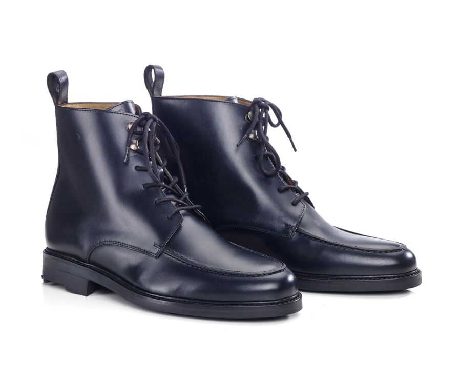 Black Derby Boots - Rubber outsole - HUDSON HIGH GOMME COUNTRY