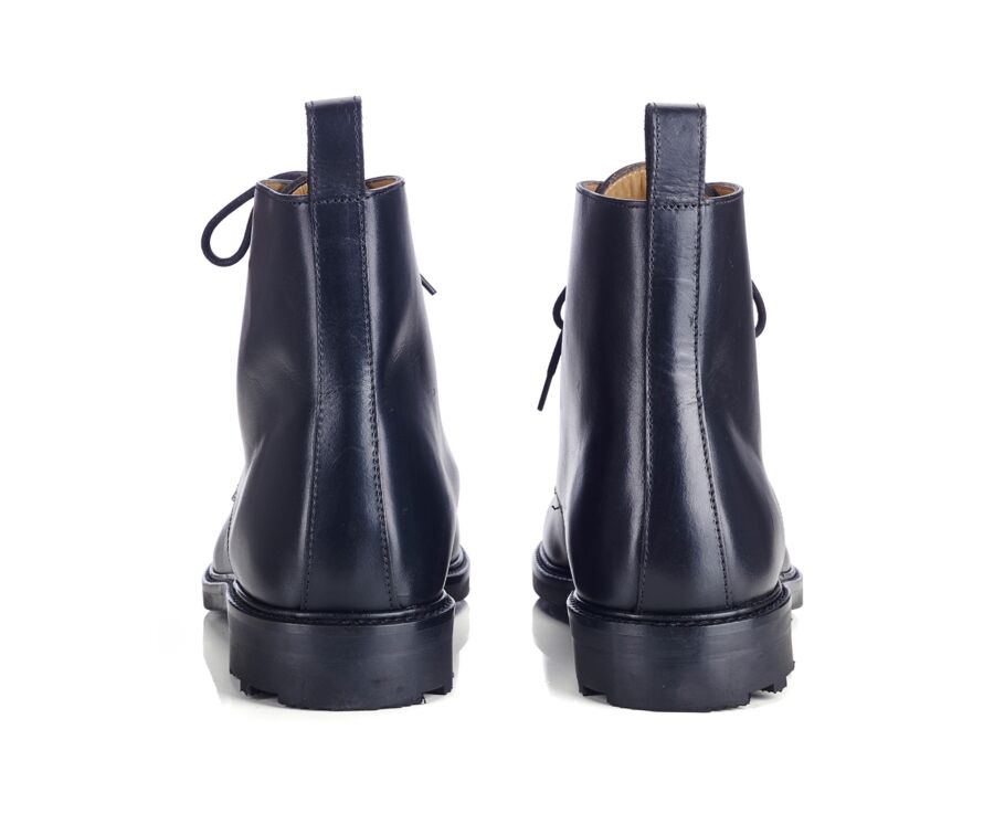 Black Derby Boots - Rubber outsole - HUDSON HIGH GOMME COUNTRY