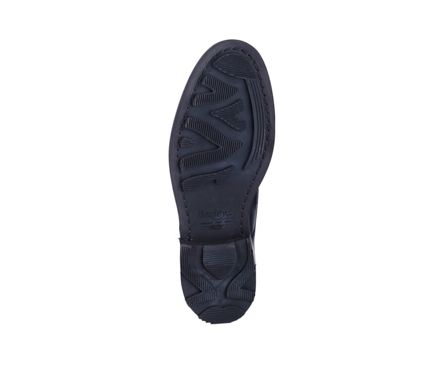 Black Derby Boots - Rubber outsole - HUDSON HIGH GOMME COUNTRY