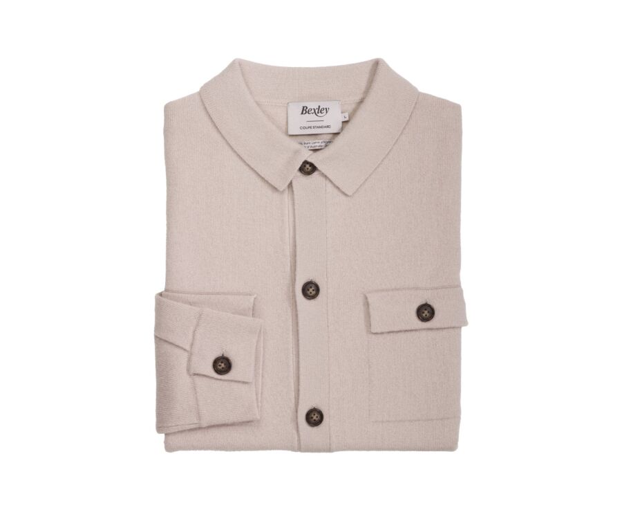 Knitted Overshirt – Light Beige - WARRICK