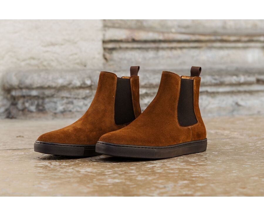 Chelsea Sneaker Boots - Hazelnut Suede - NATURI