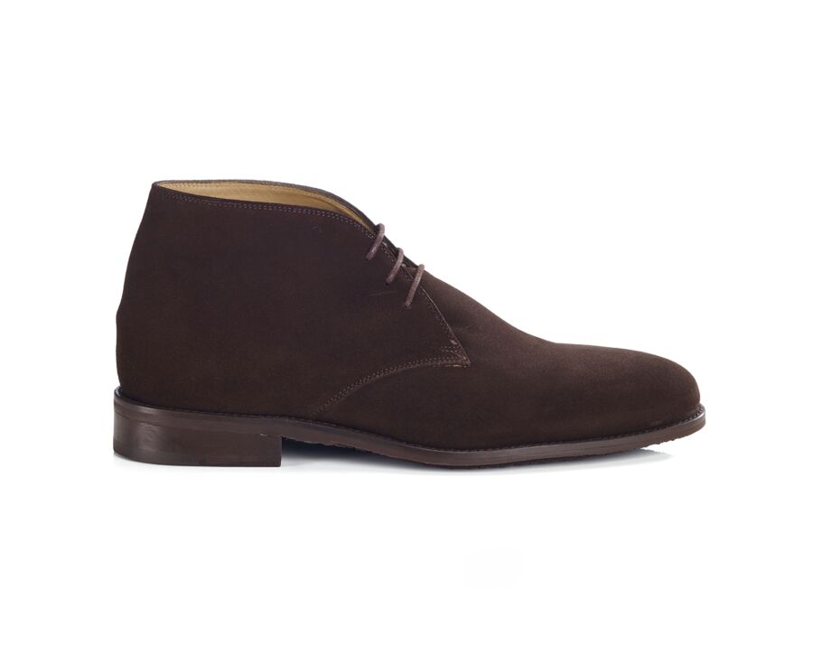 Bitter Chocolate Suede Men's leather Low Boots  - DOVAM GOMME