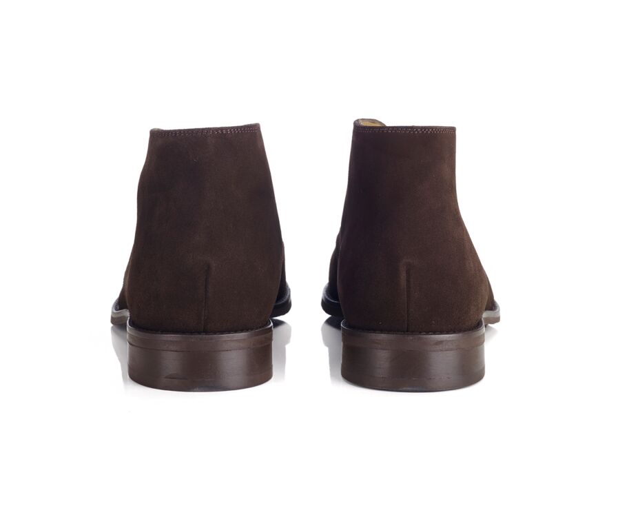 Bitter Chocolate Suede Men's leather Low Boots  - DOVAM GOMME