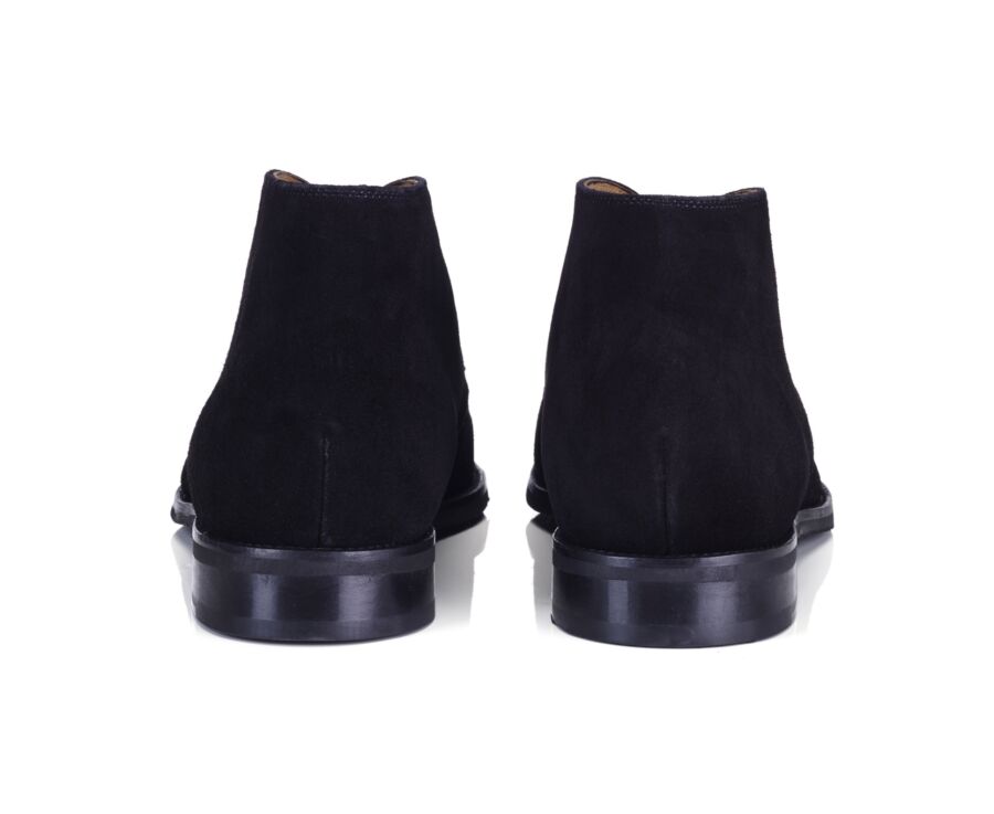 Men's water-repellent black suede low boot - DOVAM GOMME