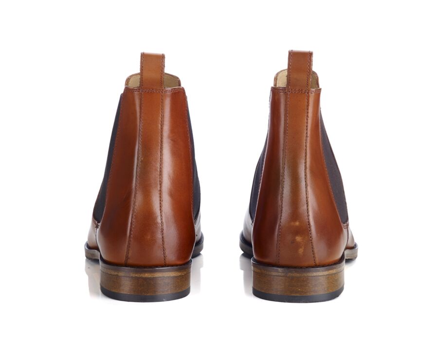 Men's Patina Cognac Chelsea Boots - STANHIGH PATIN