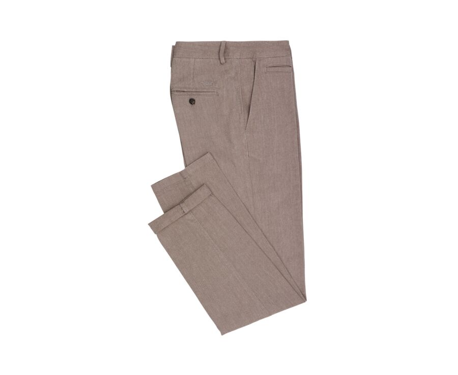 Men's chino trousers Light Khaki Chevron - KERYLL