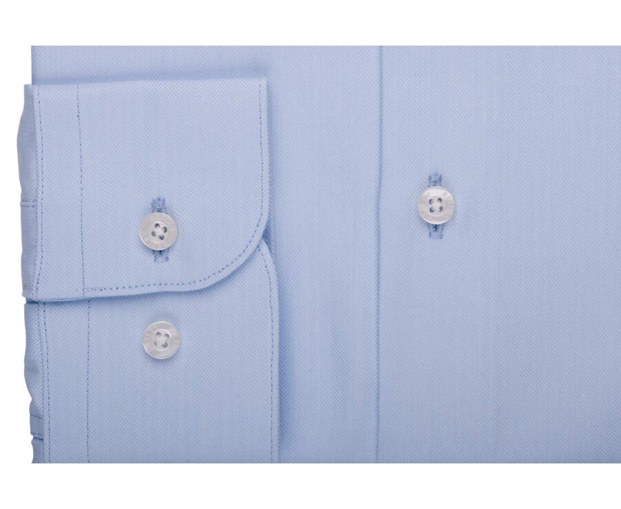 Men’s sky blue twill shirt - MALVINIEN CLASSIC