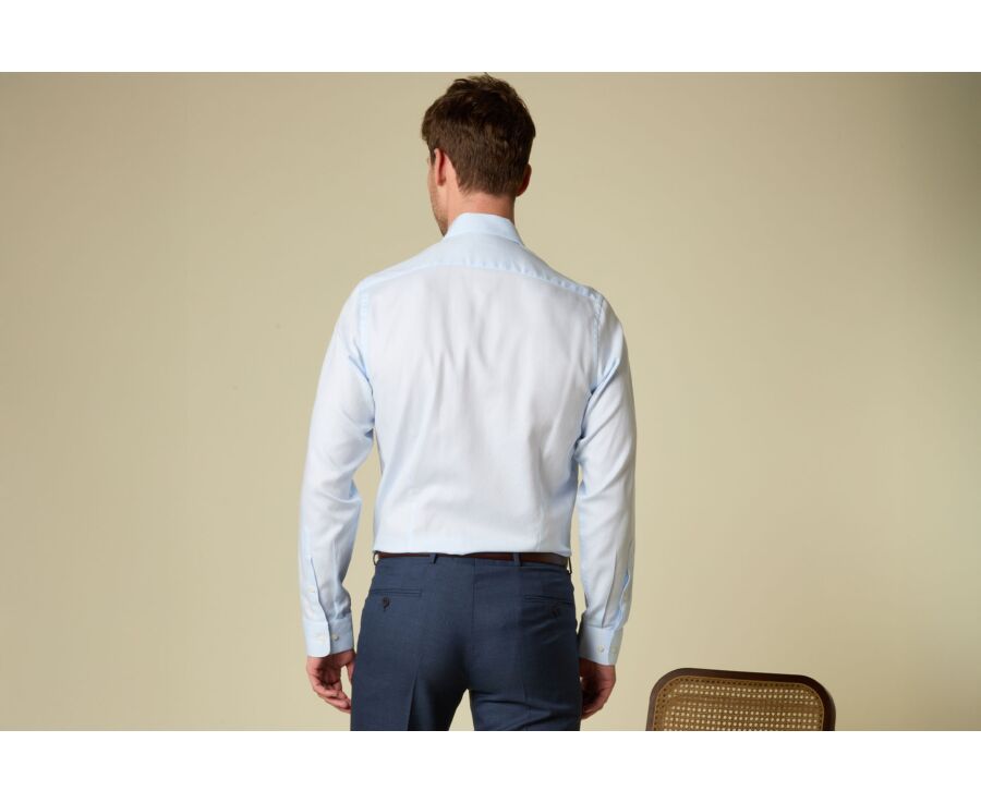 Twill Shirt for Men - Light Blue  - TOMMASO CLASSIC