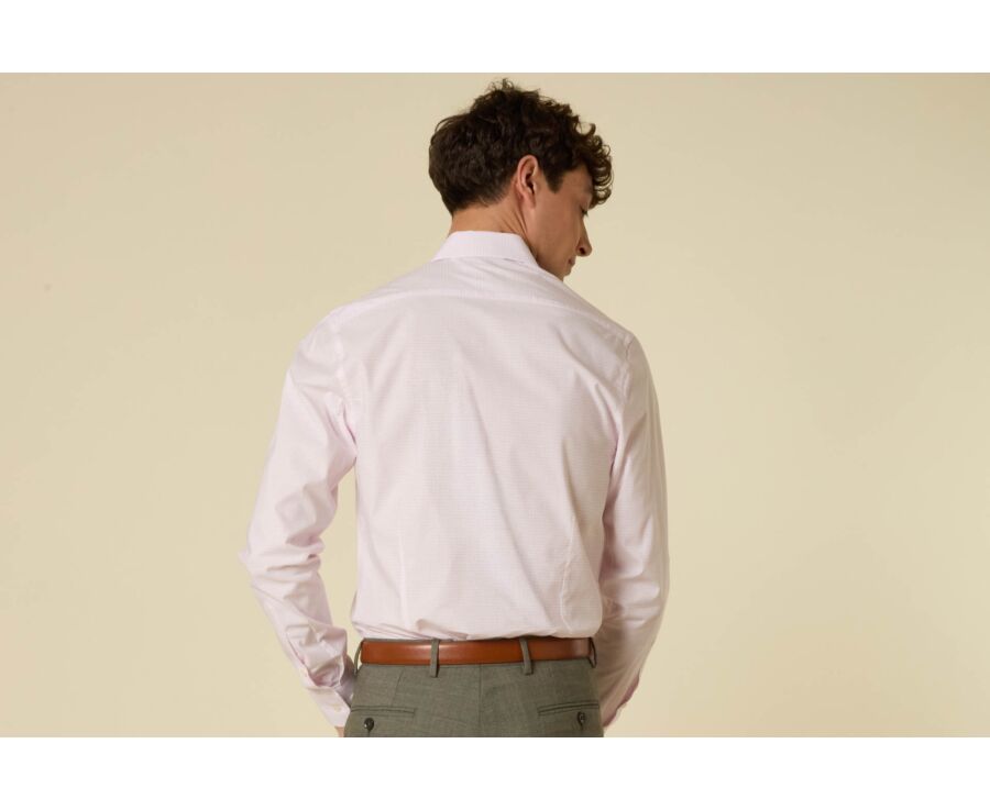Men's twill shirt – Light Pink & White - VIBERT