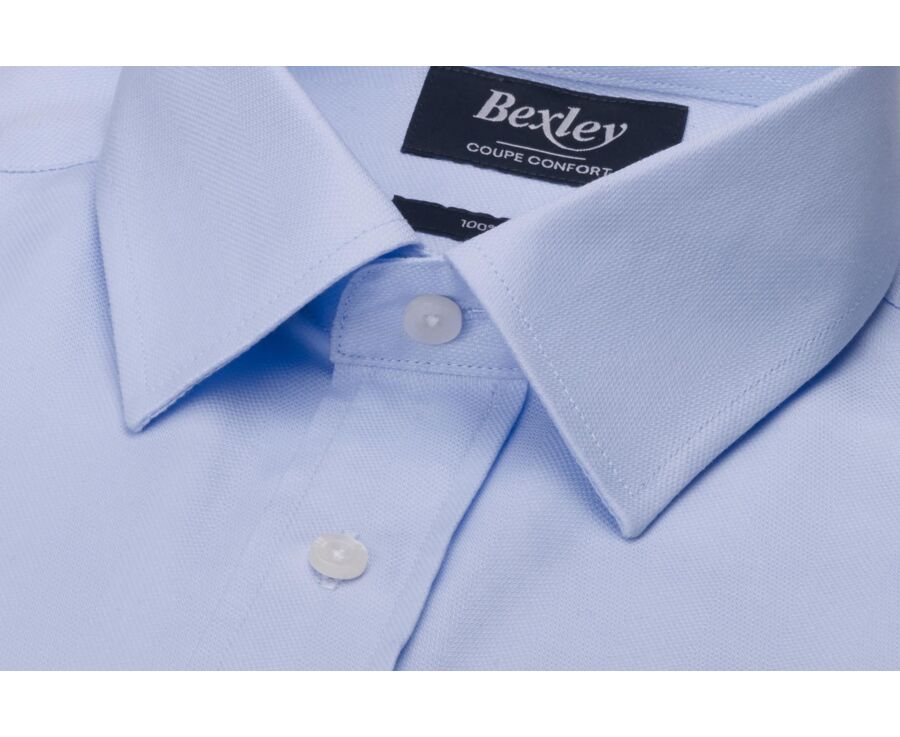 Men's shirt in cotton - Pale Blue - DELMONT