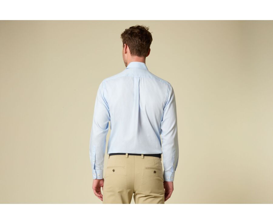 Men's shirt in cotton - Pale Blue - DELMONT
