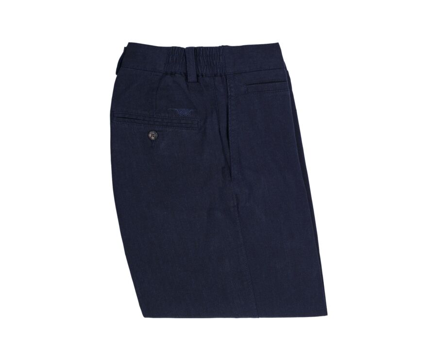 Dark Navy Chevron Bermuda Shorts - KYRAS
