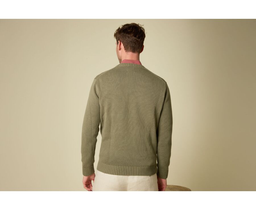Crew neck jumper - Khaki - CALDERIK