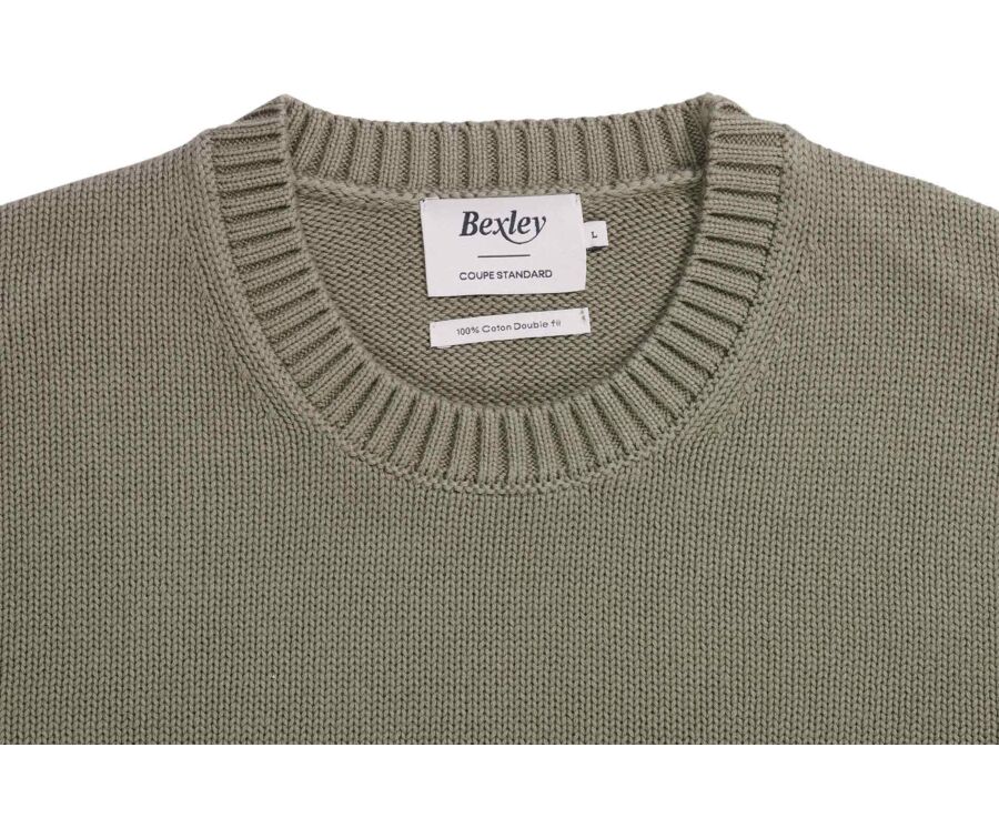 Crew neck jumper - Khaki - CALDERIK