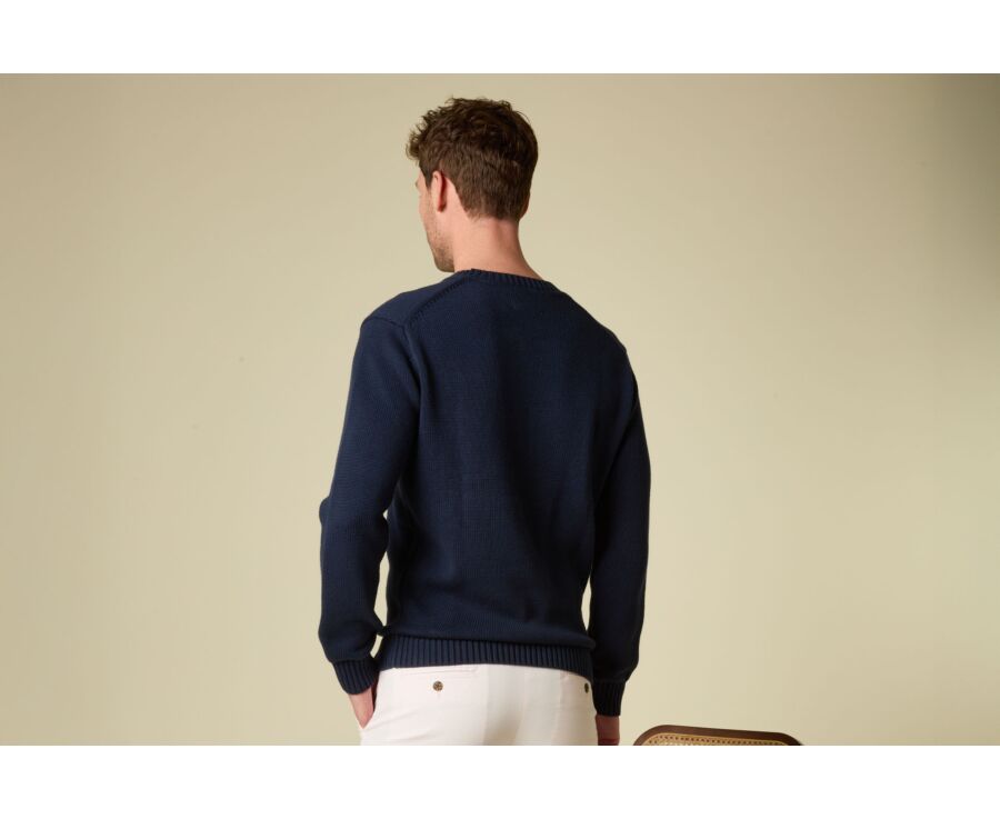 Crew neck jumper - Navy - CALDERIK