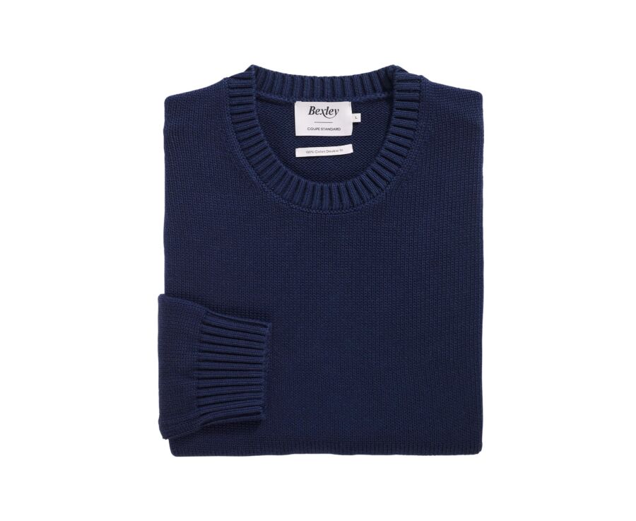 Crew neck jumper - Navy - CALDERIK
