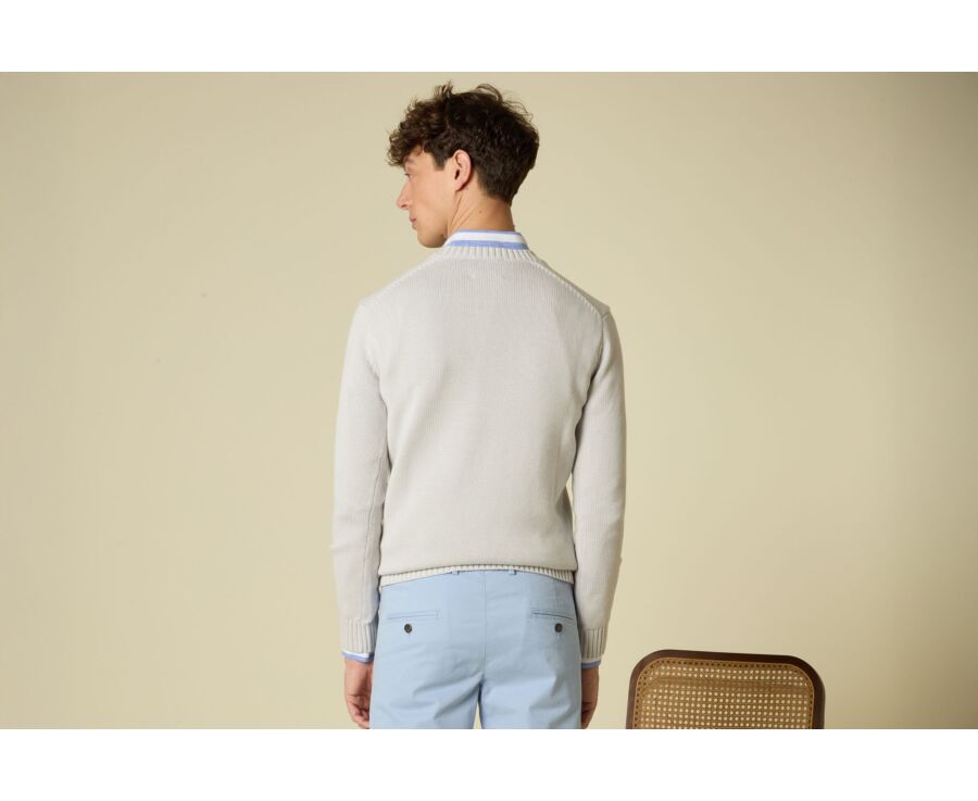 Crew neck jumper - Greige - CALDERIK