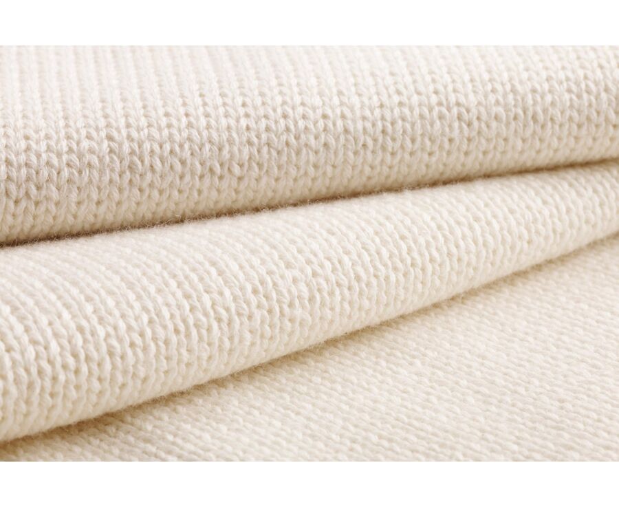 Zip-neck jumper - Ecru - VALDRIK